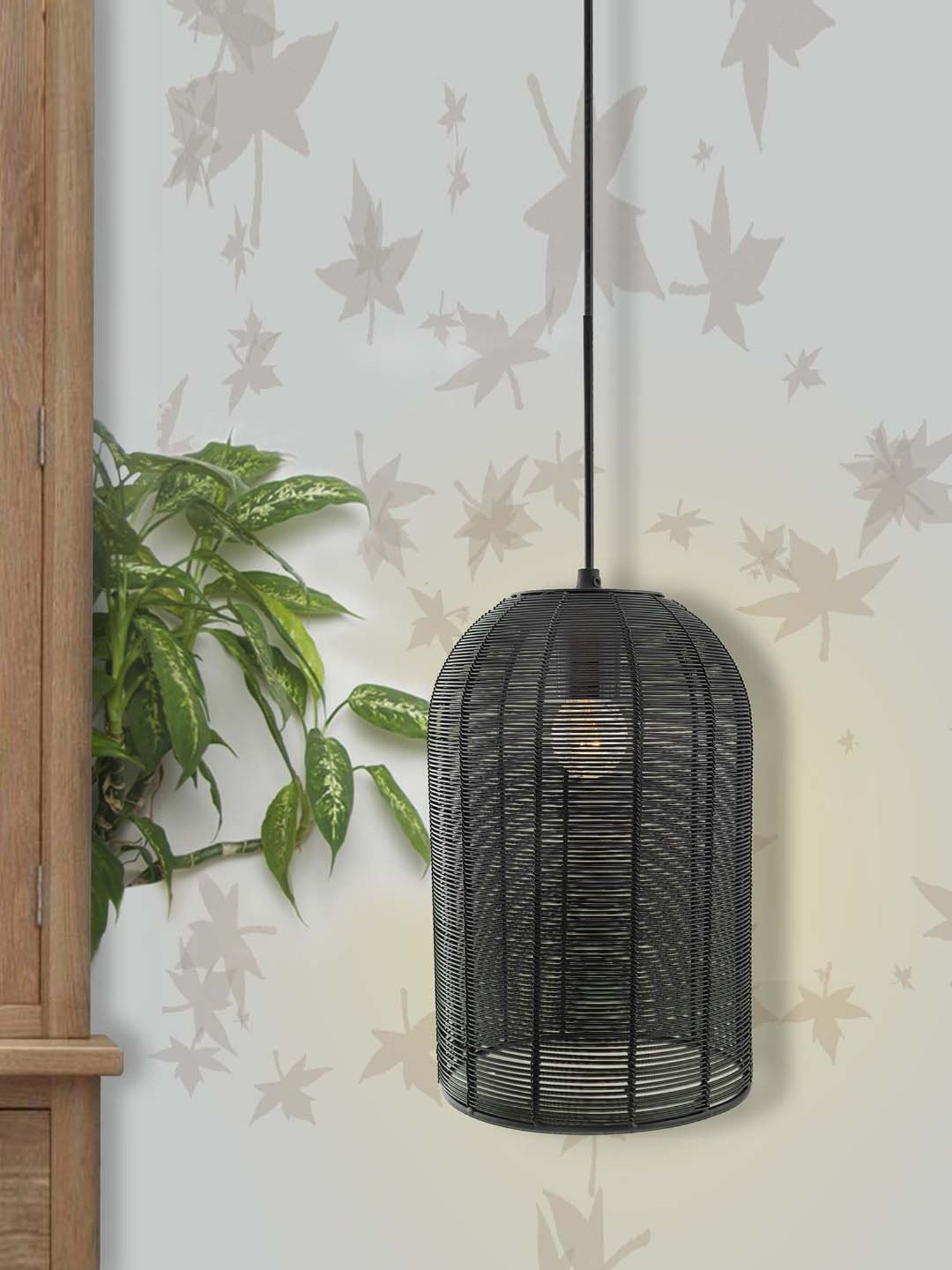Homesake Black Wire Meshed Hanging Lamp - Set of 1