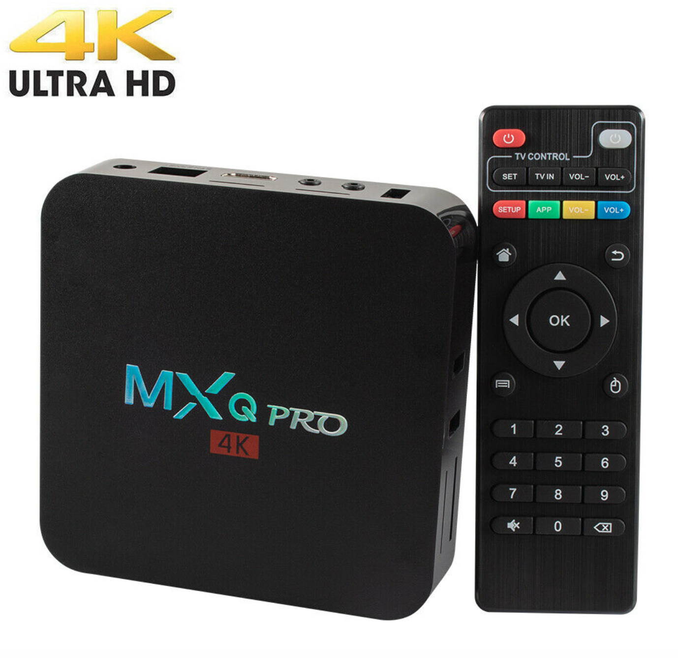 MXQ Pro Android 7.1 Smart TV Box 8G Quad Core 4K HD 2.4GHz WiFi Media Player
