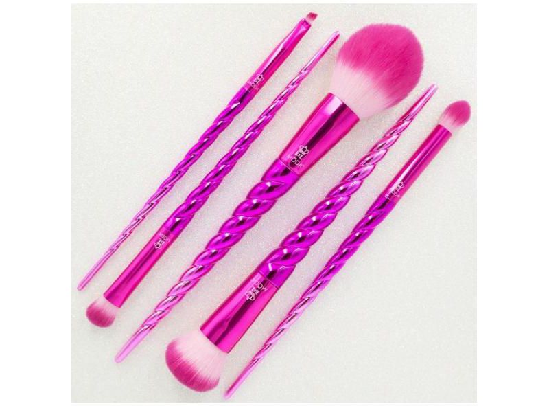 MODA Brush Mythical 5pc Wild Blush Makeup Brush Set, Includes - Complexion, Domed Shadow, Crease and Angle Eyeliner Brushes