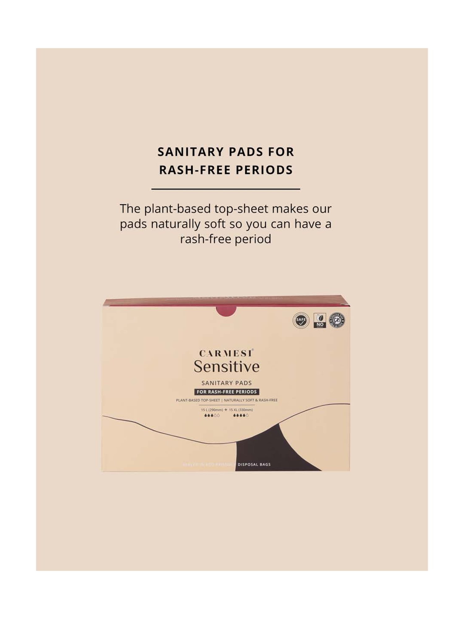 CARMESI Sensitive - 10 Pads - 10 XL