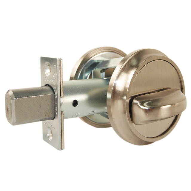 Medeco Maxum 11-R604-619-FM Satin Nickel US15 Grade 1 Single Cylinder Tubular Deadlock Deadbolt With 2-3/4" Backset And 1" Faceplate, High Security M3 Freedom Keyway