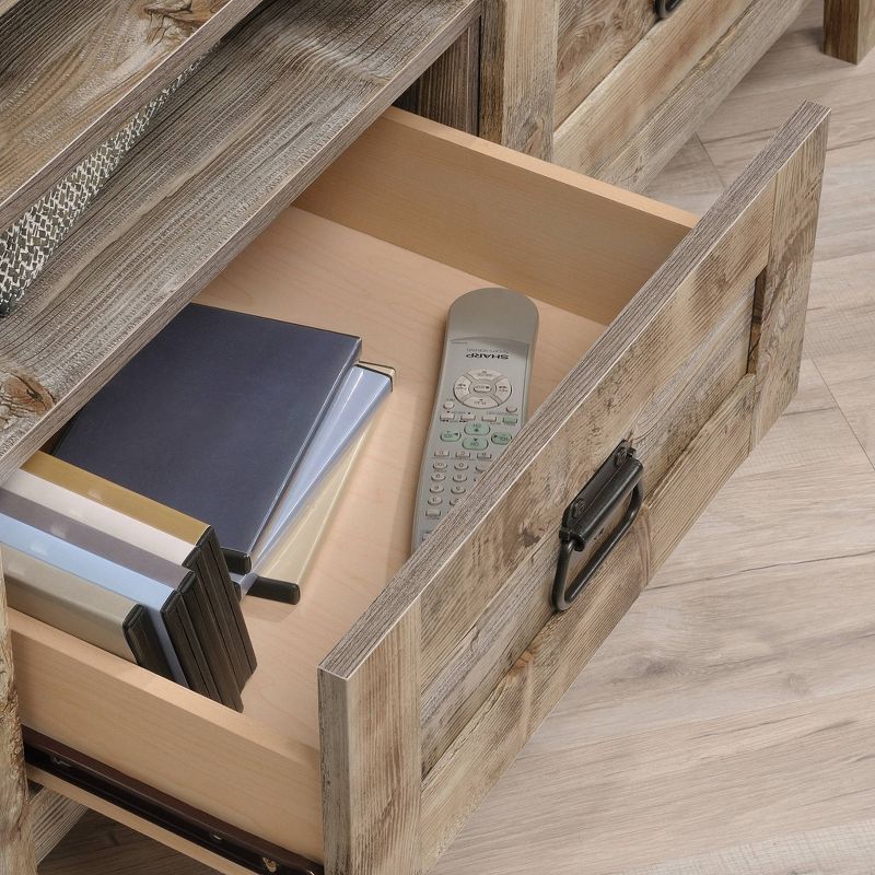 Granite Trace Corner Entertainment Credenza Rustic Cedar - Sauder