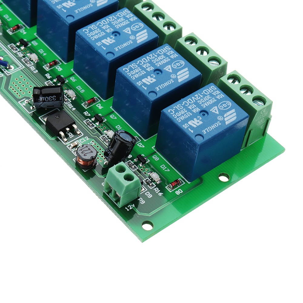 12V 8 Channels Capacitive Touch Switch Module With Relay And Self-locking Interlock Function