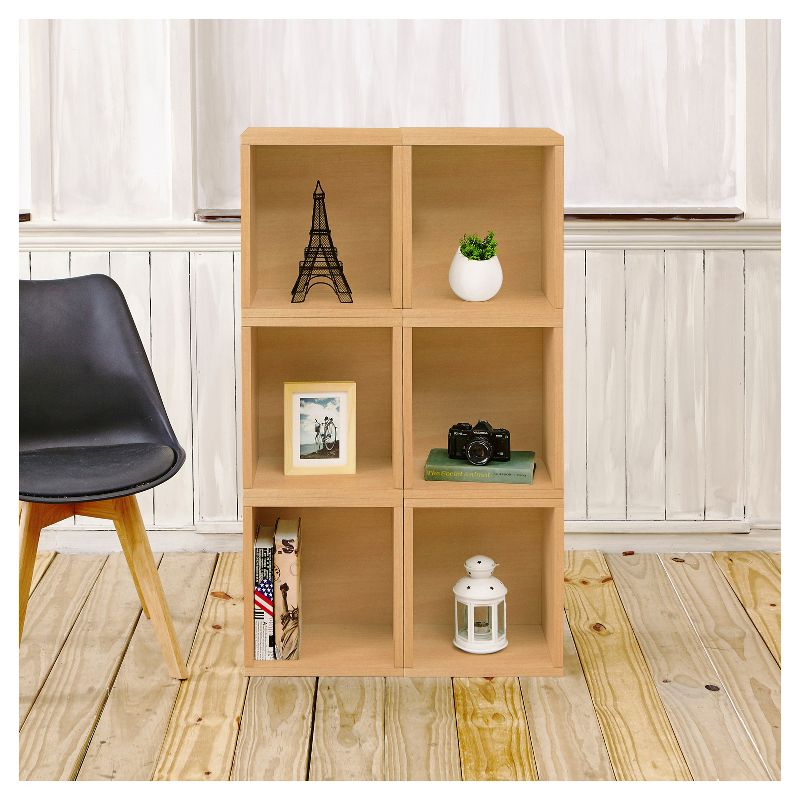 Way Basics Stackable Eco Storage Cube Cubby Organizer Natural Wood Grain