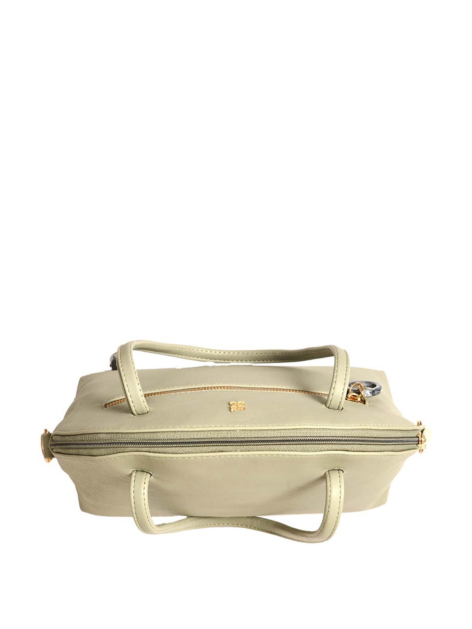 Baggit Roll Cream Solid Medium Handbag