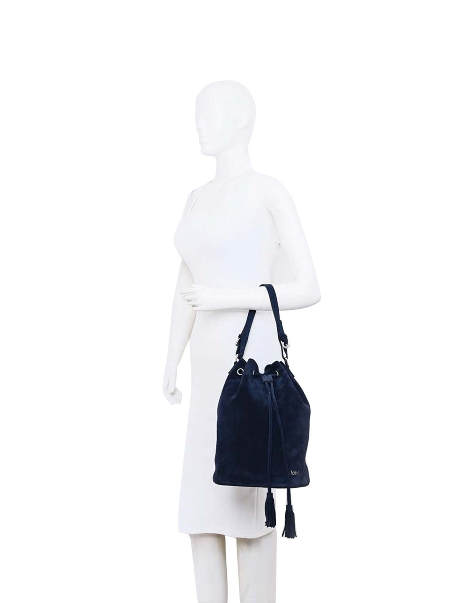 Tohl Blue Solid Large Handbag