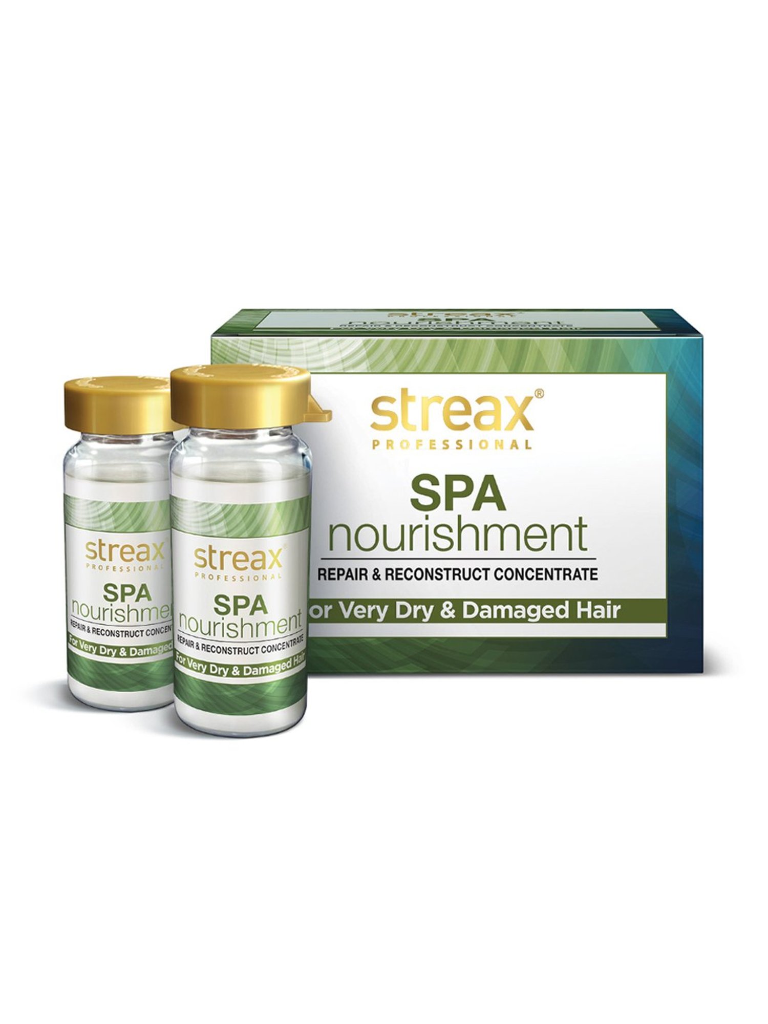 Streax Professional Spa Nourishment Repair & Reconstruct Concentrate - Pack of 2