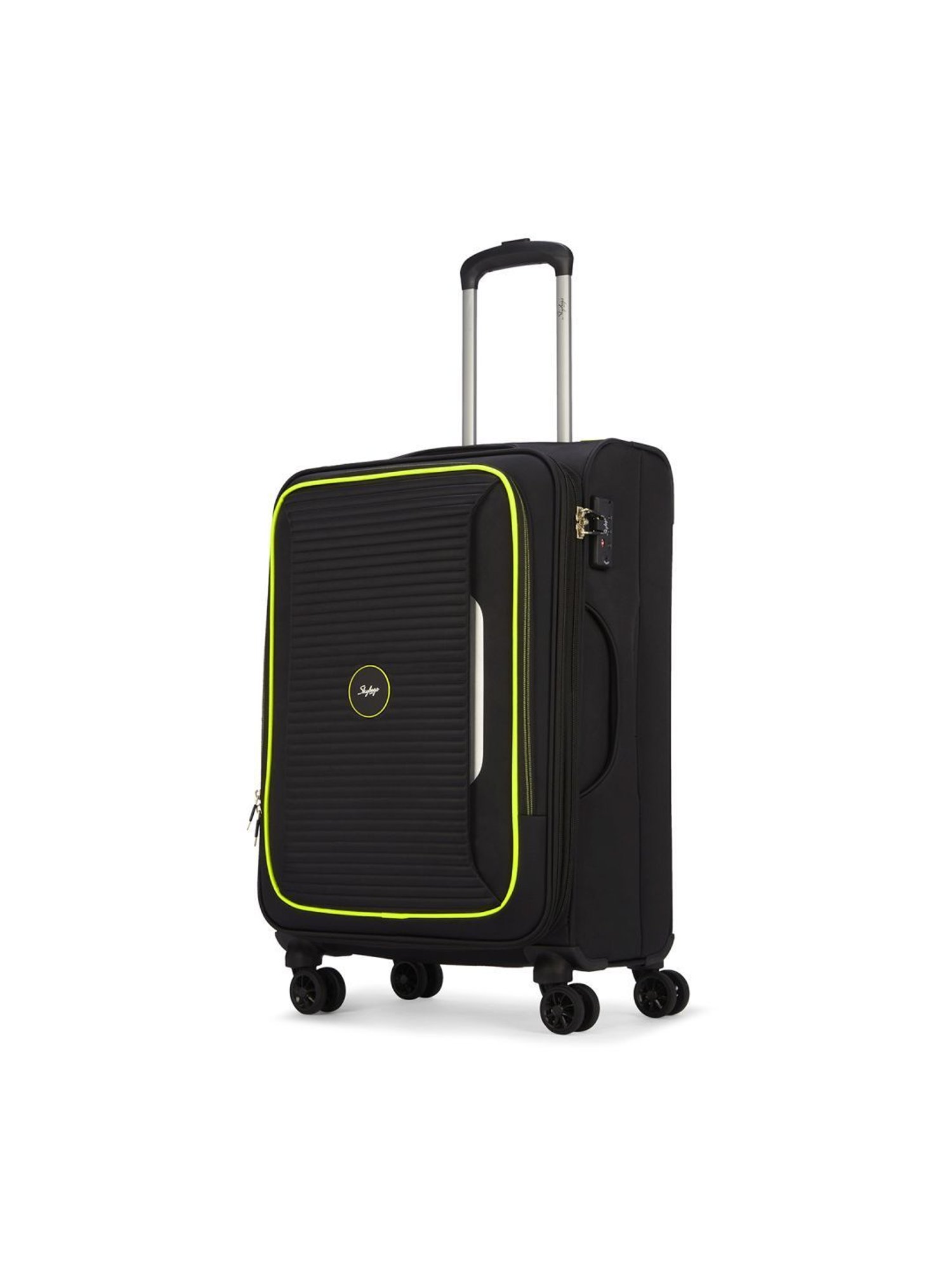 Skybags Chrysal Black Textured Trolley Bag Pack of 2 - 66 cm & 77 cm