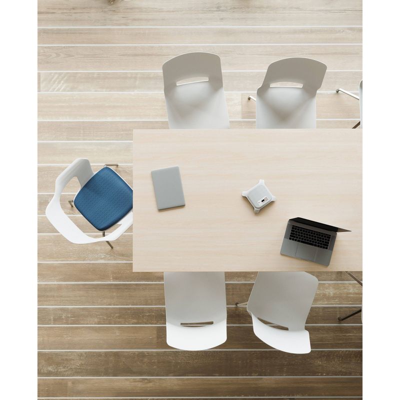 Julep Stack Chair White Flex Shell Avocado Fabric - KFI