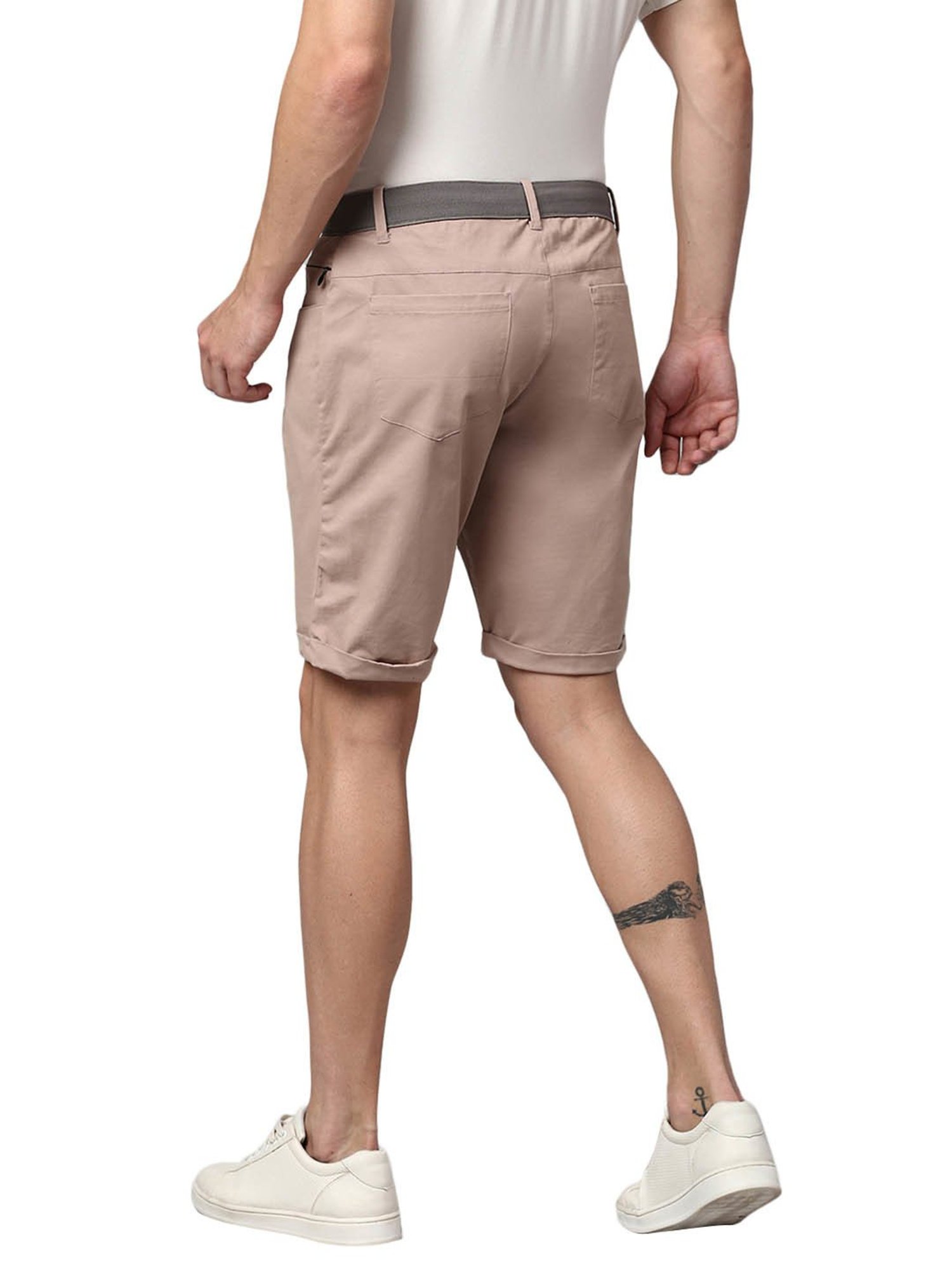 Slowave Dusty Pink Regular Fit Shorts