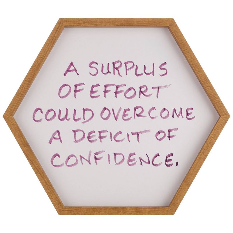 3pc Wood Hexagon Dry Erase Chalkboard/Pinboard Wall Organizer Set Natural - Gallery Solutions