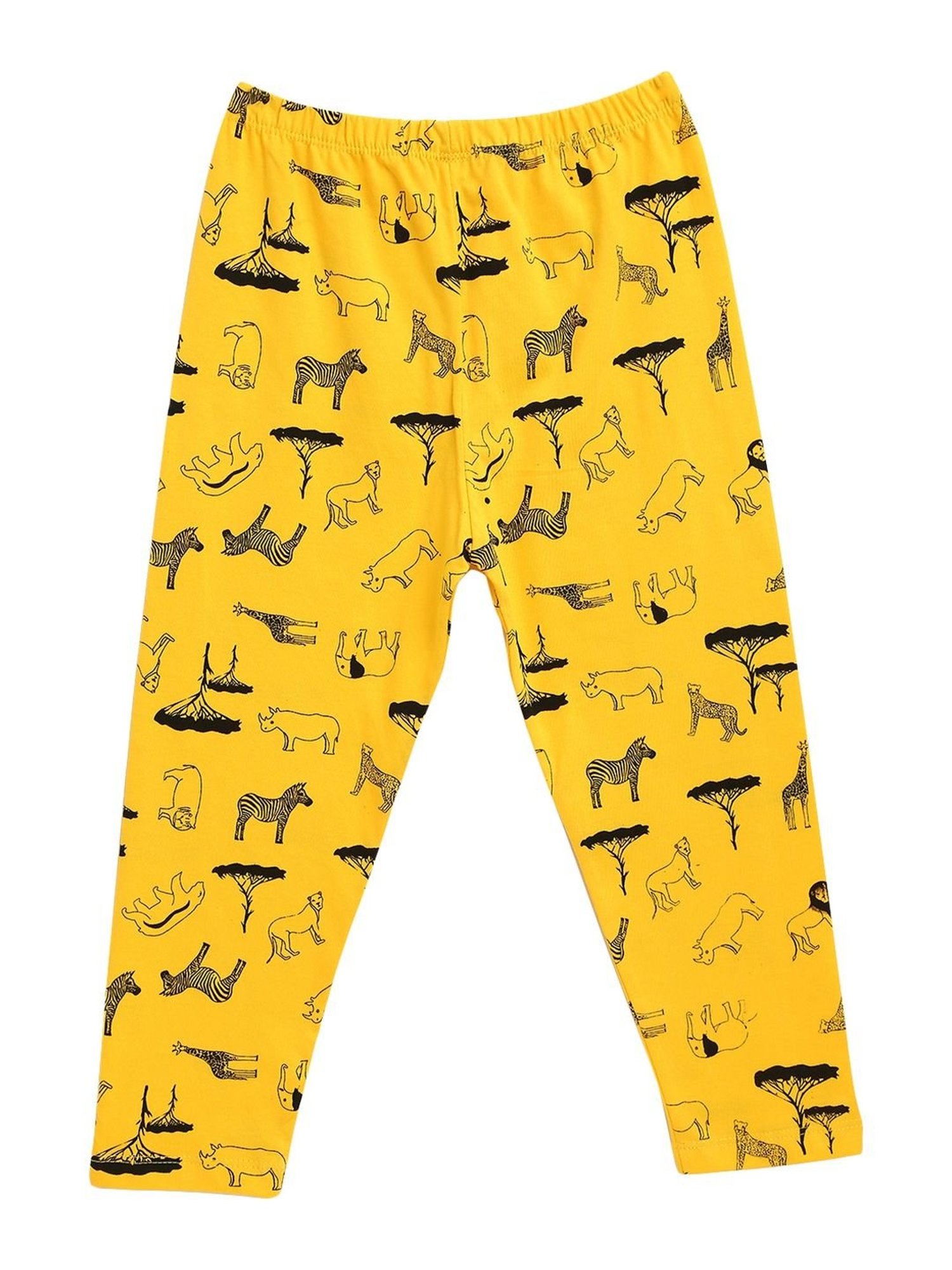 Kids Craft Yellow Cotton Printed T-Shirt & Pants
