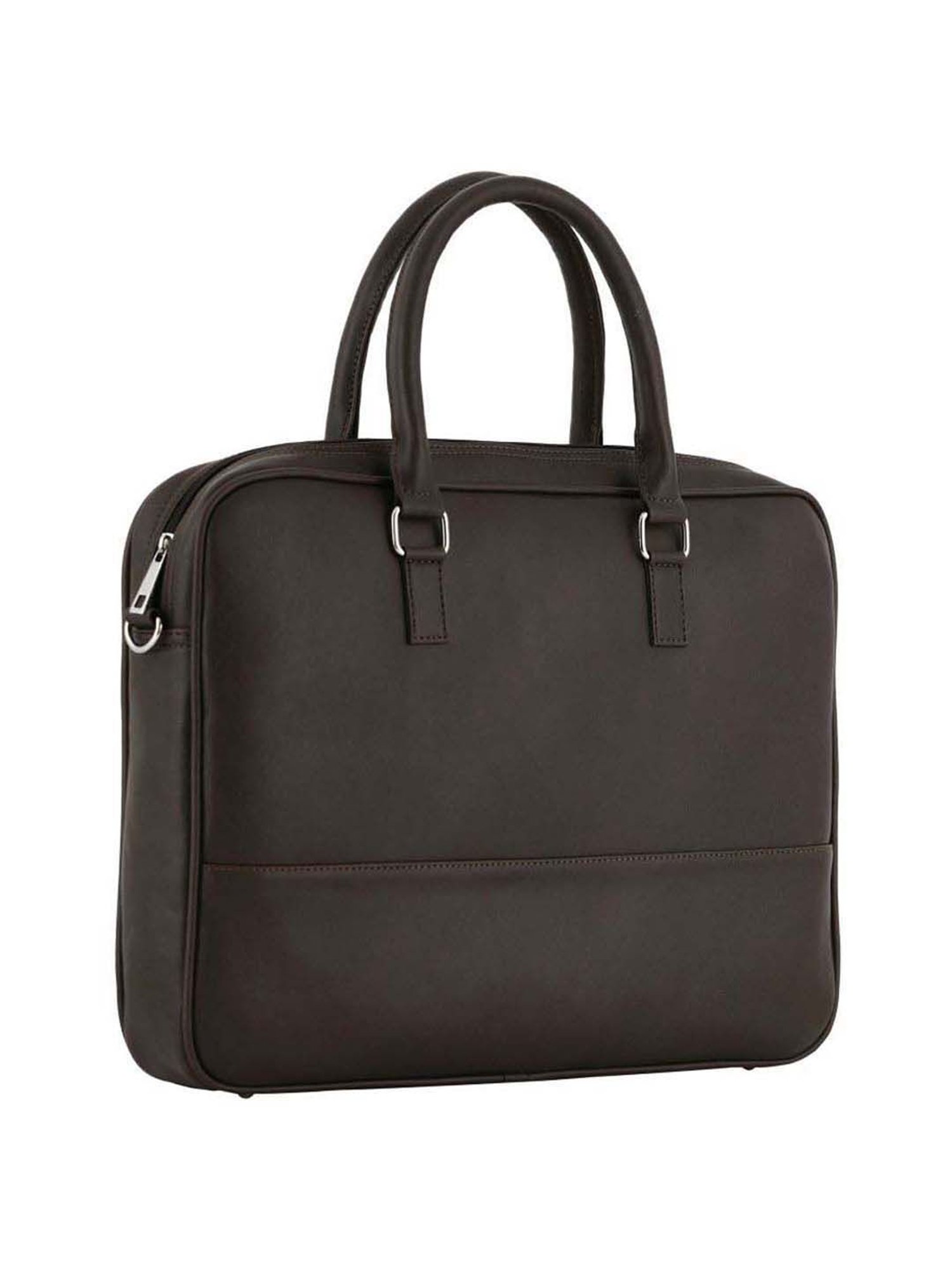 Baggit Brown PVC Solid Laptop Messenger Bag