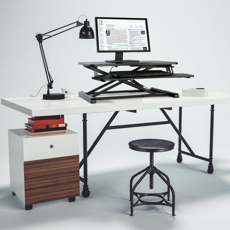 Adjustable Height Large Standing Desk Black - Atlantic