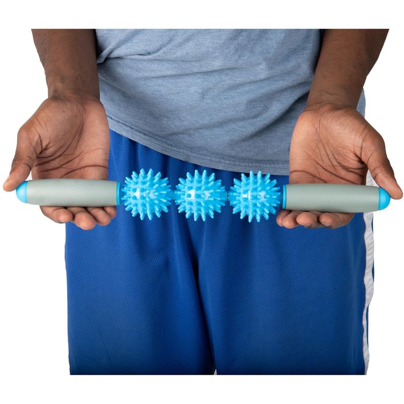 Mind Reader Blue Massager Stick with Textured Balls