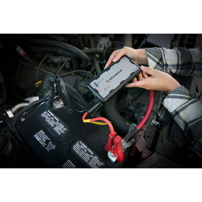 Scosche Portable Car Jump Starter with USB Power Bank and LED Flashlight Black