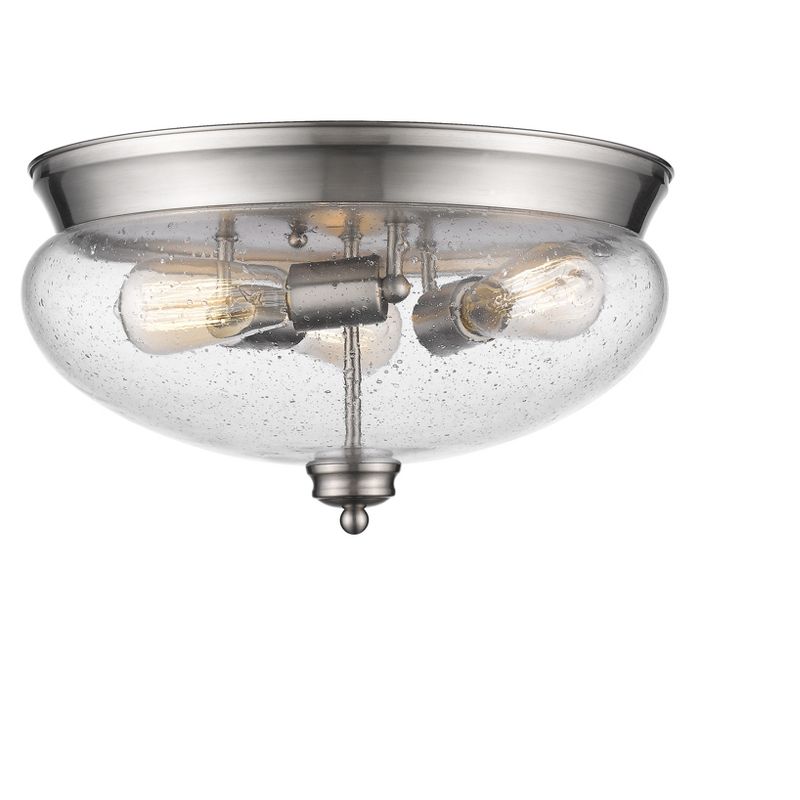 3-Light 8.5" Ceiling Light Flush Mount Brushed Nickel - Z-Lite