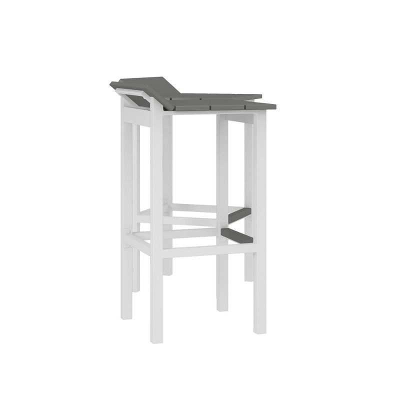 Ariesa 2pk Outdoor Bar Stools - White & Gray - CosmoLiving
