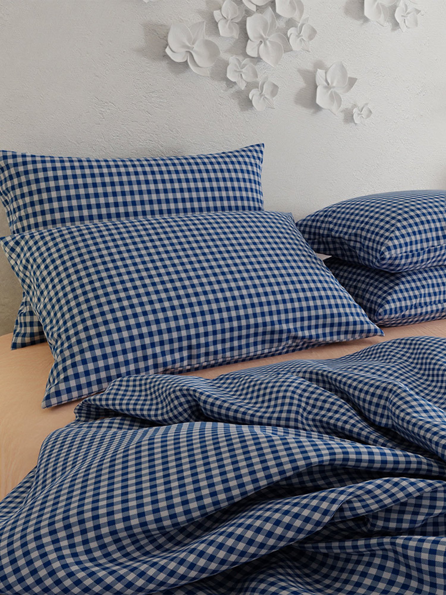 Stoa Paris Urbain Geometric Blue 230 TC Microfibre King Comforter with 4 Pillow Covers