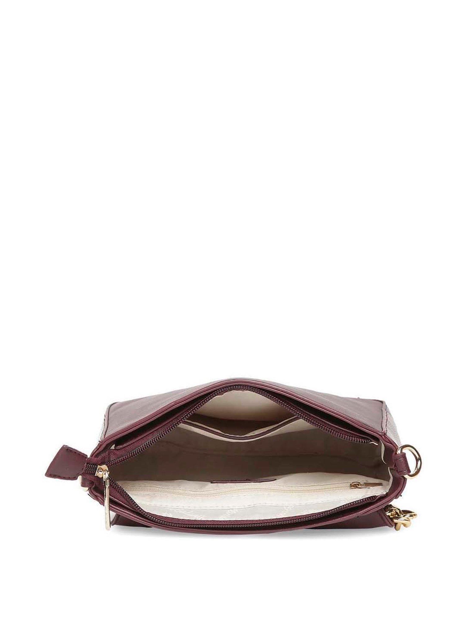 Marina Galanti Maroon Solid Medium Satchel Handbag