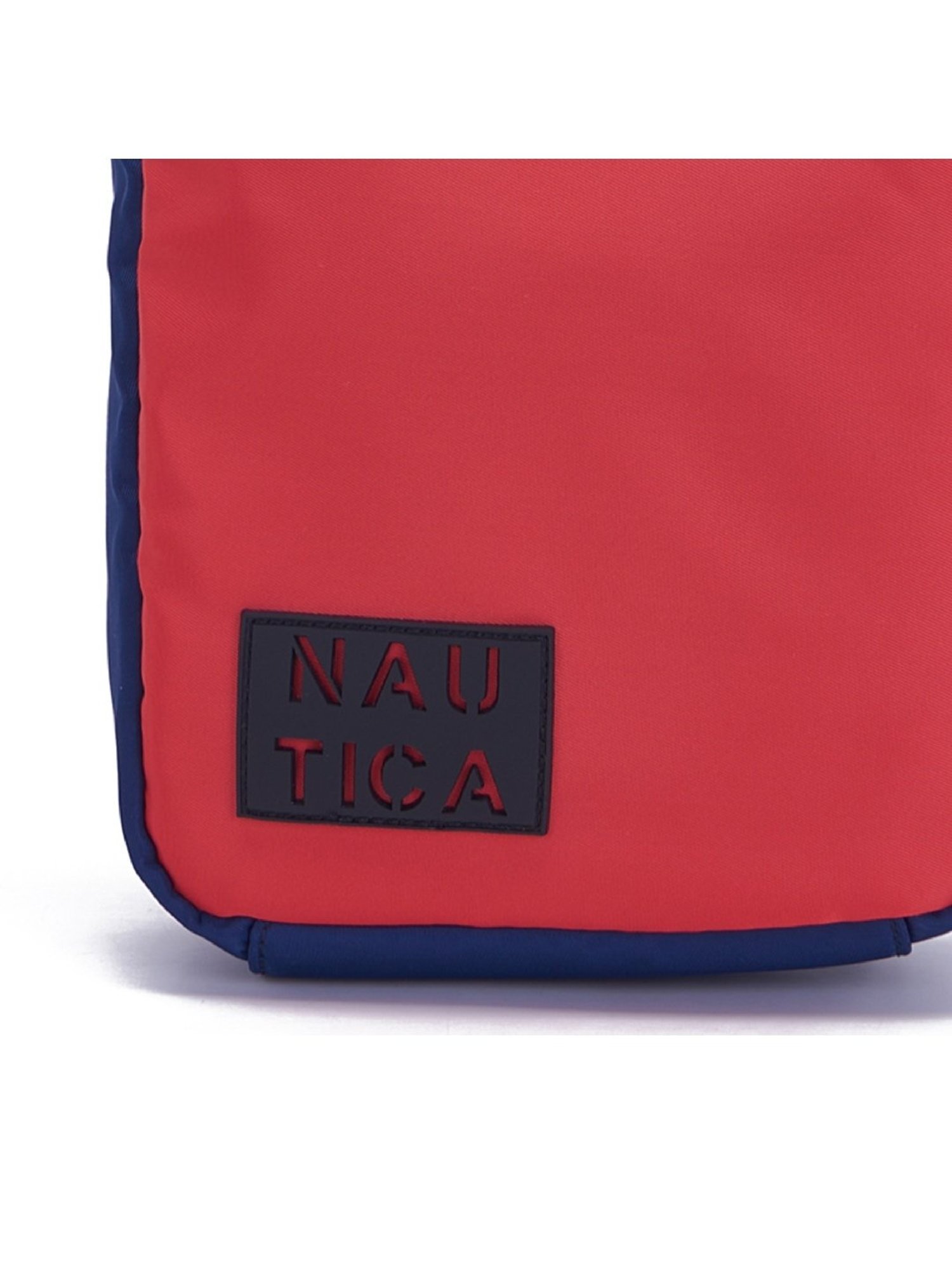Nautica Navy Blue & Red Color Block Medium Sling Handbag