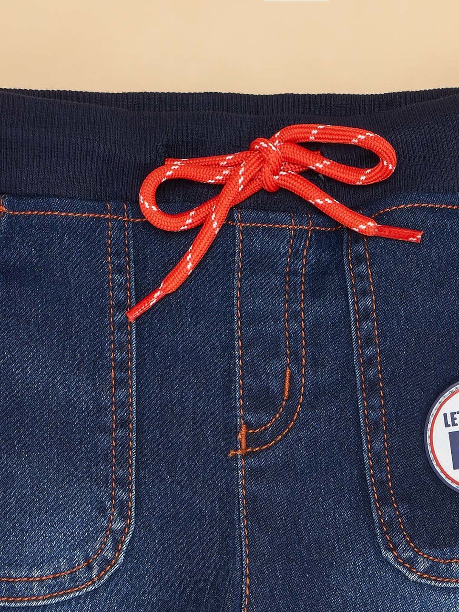 YU by Pantaloons Kids Navy Cotton Cut N Sew Shorts