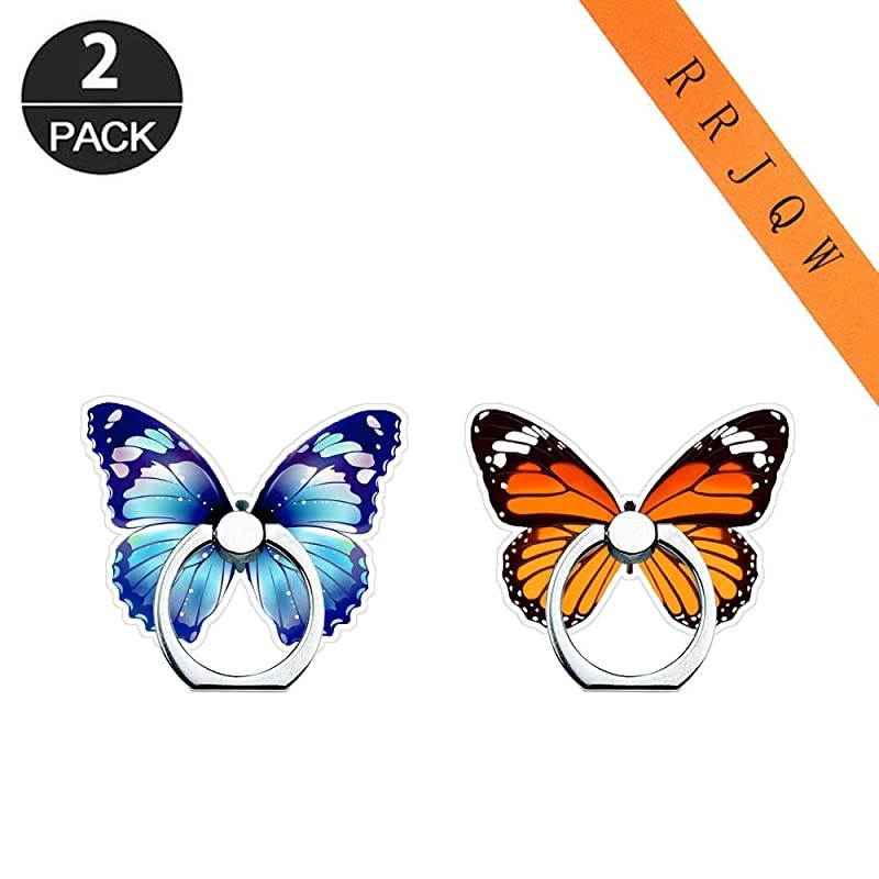 Ring Holder Stand,Butterfly Ring Stand Holder 360 Rotation Finger Ring Grip Stand for Cellphones,Smartphones and Tablets