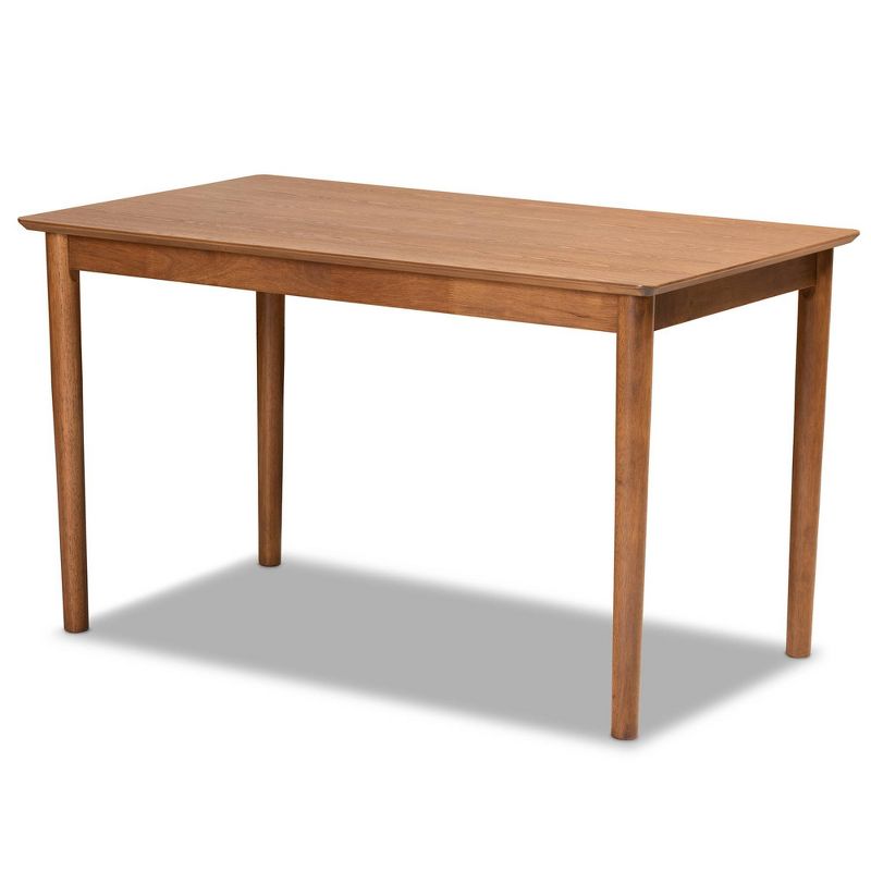 5pc Riordan Fabric Upholstered and Wood Dining Nook Set Gray/Walnut Brown - Baxton Studio