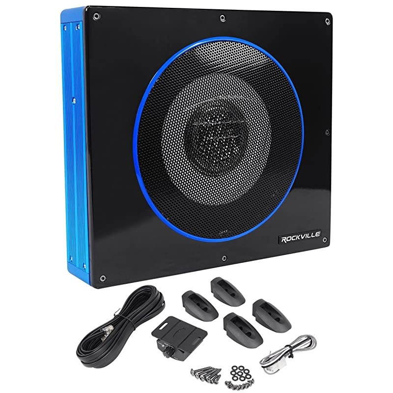 RW8CA 8 600 Watt Low Profile UnderSeat Active Powered Car Subwoofer