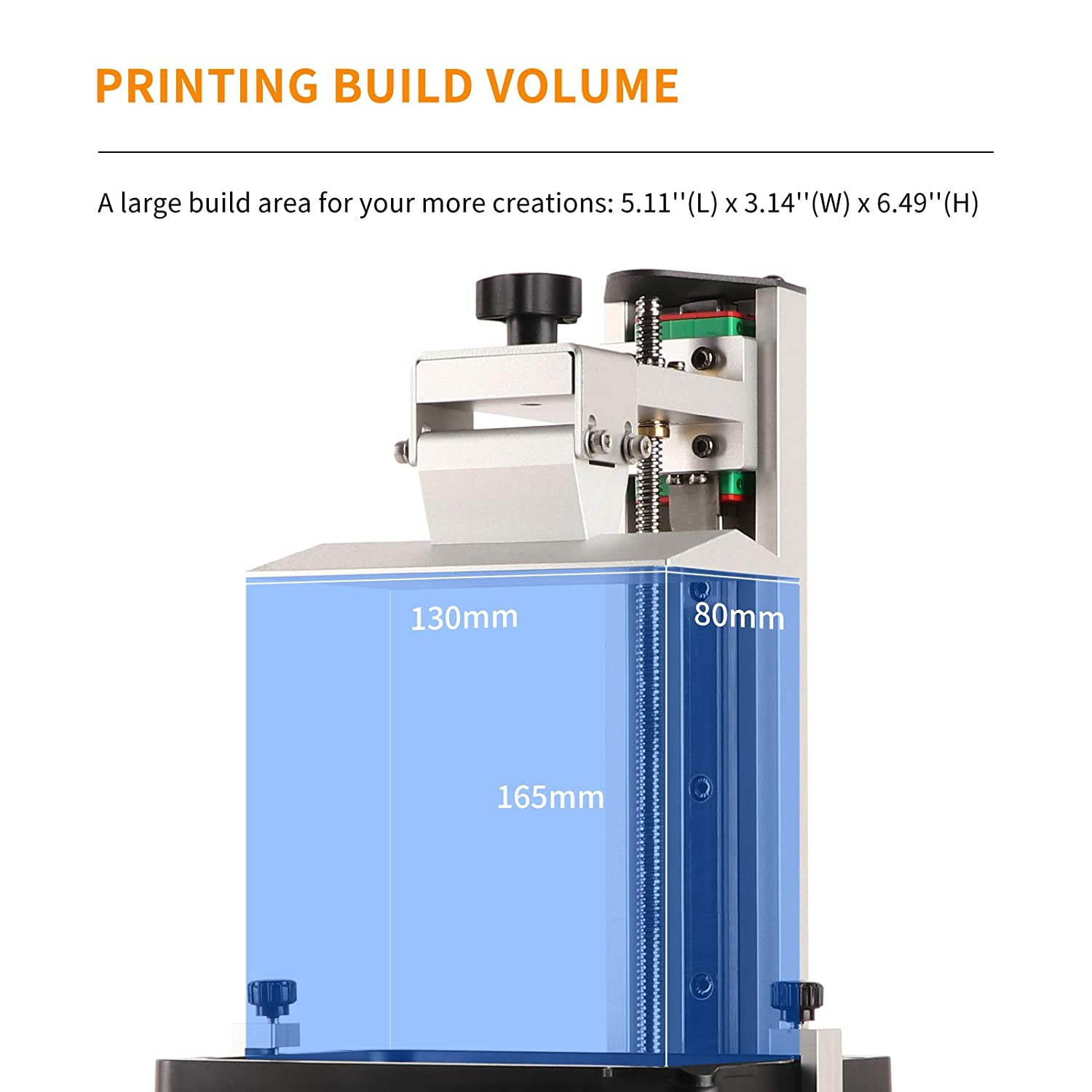 ANYCUBIC Photon Mono 3D Printer UV LCD Resin 3D Printer UV Photocuring with 6.08'' 2K High Resolution Screen Parallel Light Source 8x Anti-aliasing Fast & Off-line Print 130x80x165mm/5.1x3.1x6.5in
