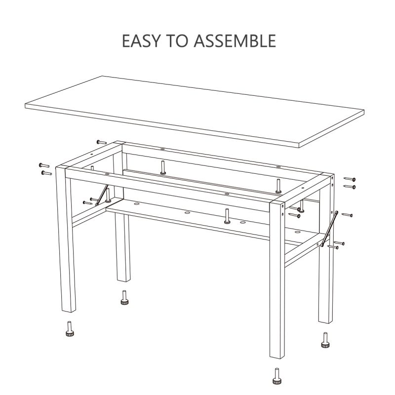 RESPAWN 3000 Gaming Computer Desk - Ergonomic Height Adjustable Gaming Desk, in Blue (RSP-3000-BLU)