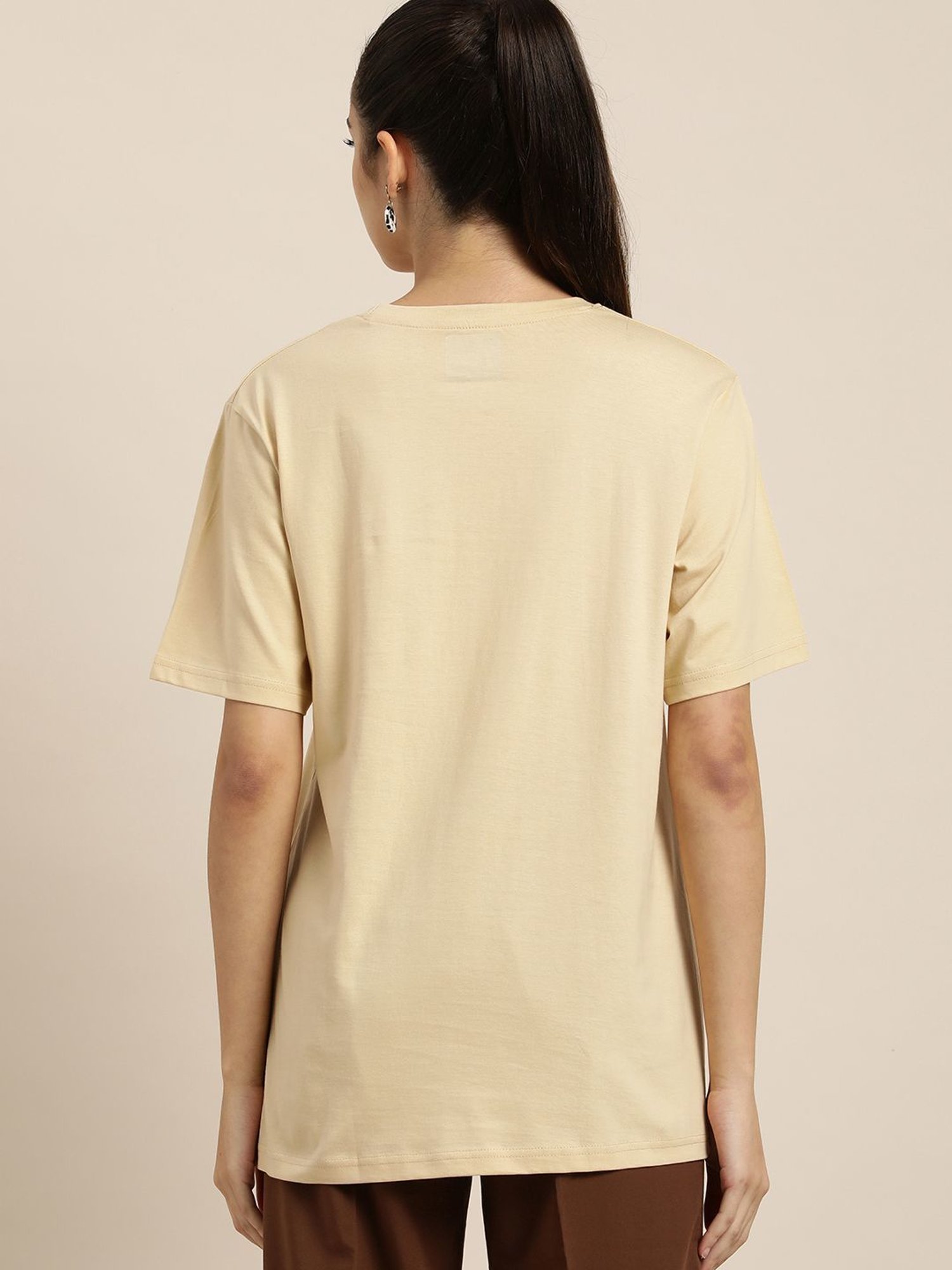 Dillinger Beige Cotton Graphic Print T-Shirt