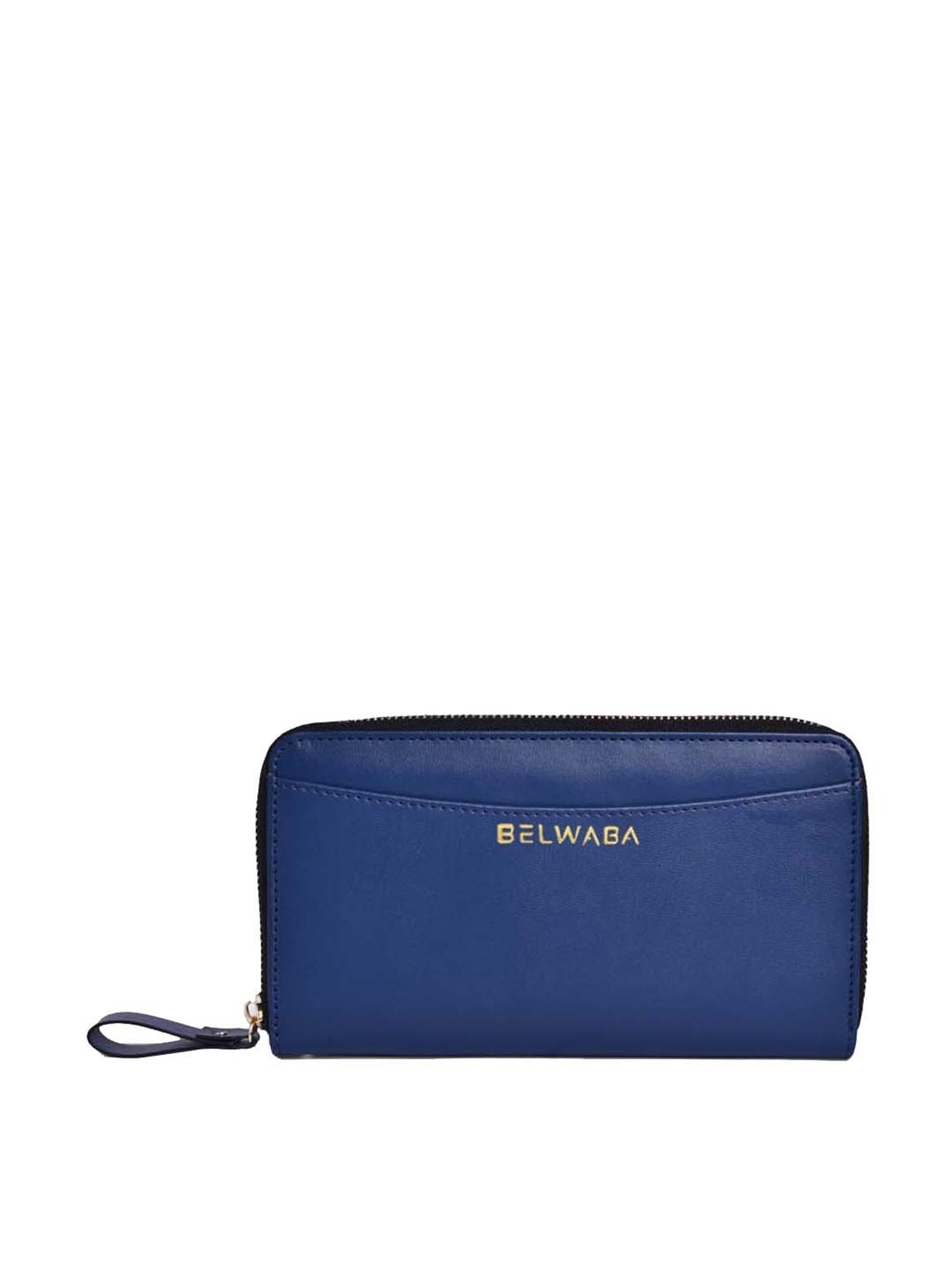 BELWABA Navy Solid Zip Around Wallet for Women
