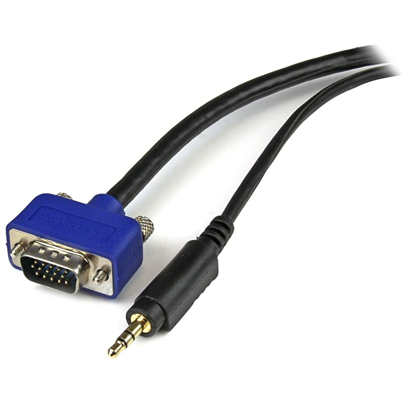 com 6 ft 18 m VGA Cable with Audio HD15 VGA with Audio Coaxial High Resolution MaleMale VGA Monitor Cable MXTHQMM6A
