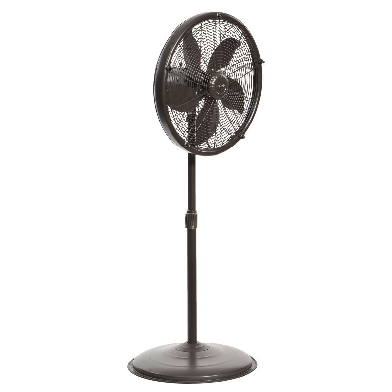 Air King 18" 1/6 HP 3-Speed Adjustable Height Floor Fan with Roll-About Stand
