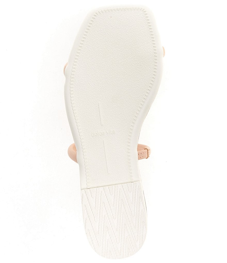 Dolce Vita Lester Banded Snake Print Square Toe Slide Sandals