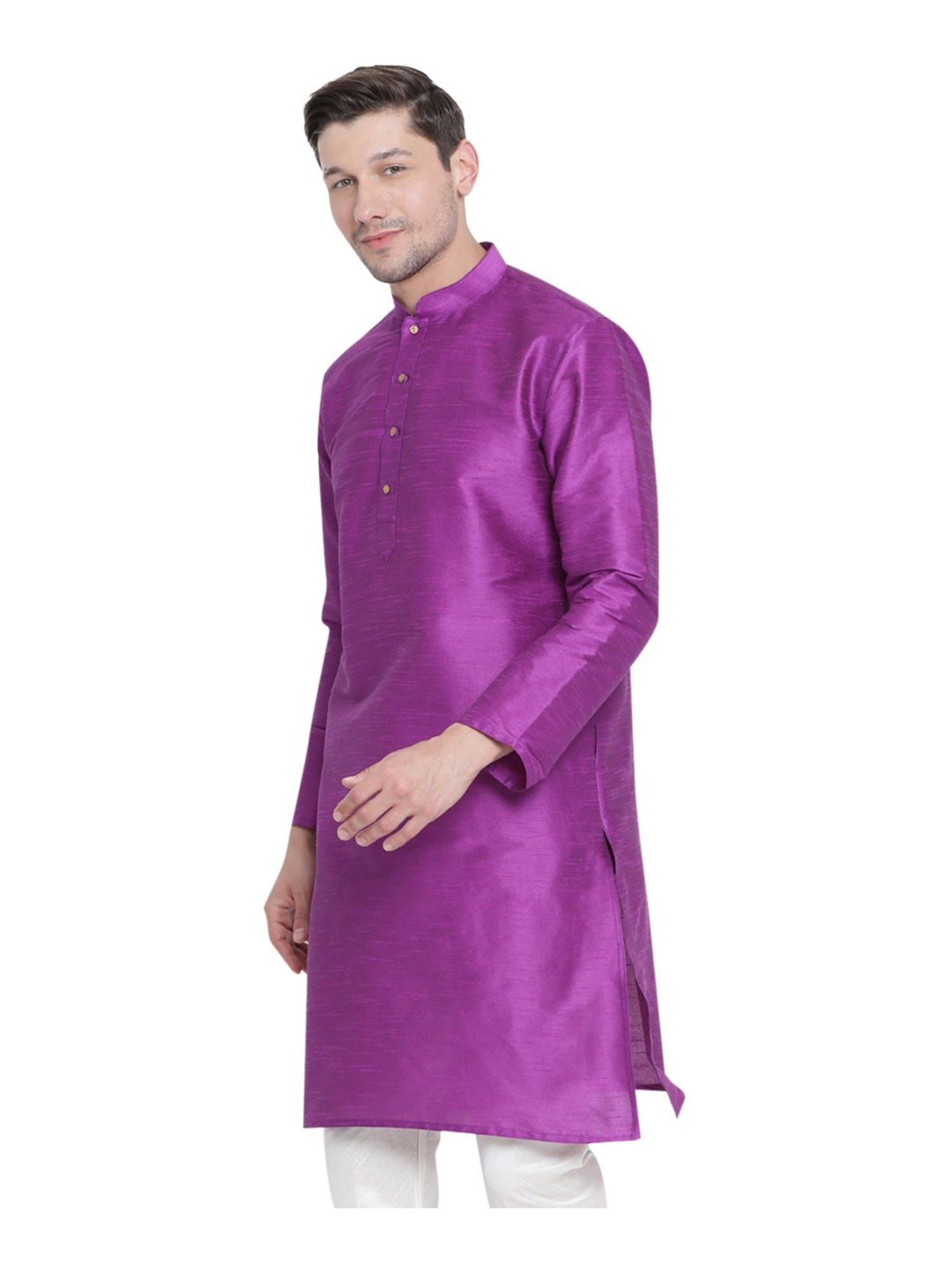Manthan Fawn & White Regular Fit Kurta