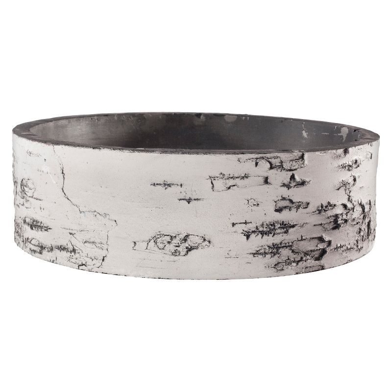 The HC Companies Cascade 13 Inch Round 23 Inch Tall Self Watering Indoor/Outdoor Flower Planter Pot with Soil Saver Liner and Drain Plug, Glossy White