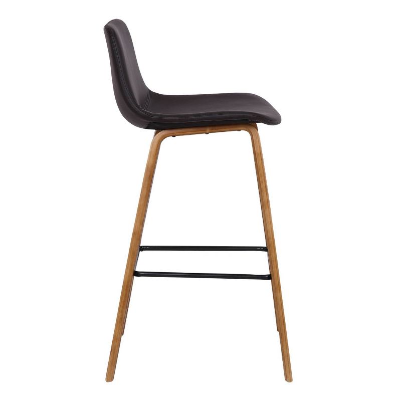 Maddie Contemporary Barstool Walnut Brown - Armen Living