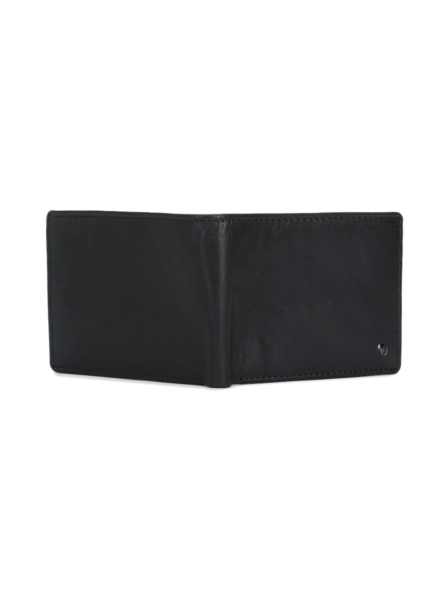Van Heusen Black Leather Bi-Fold Wallet for Men