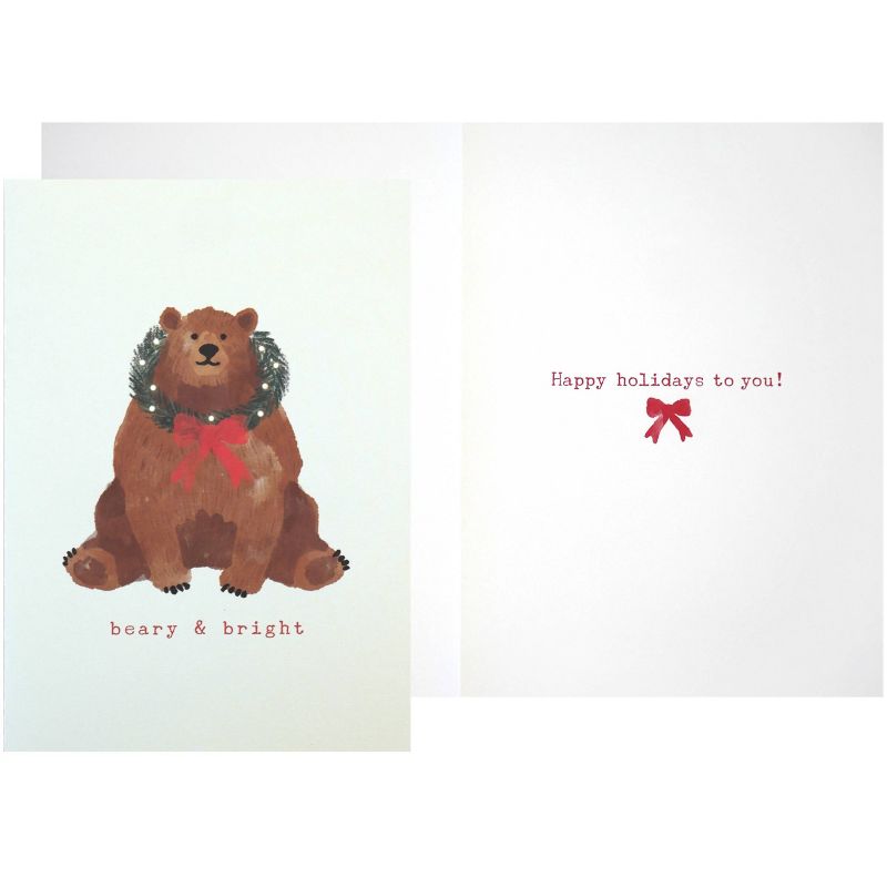 Green Inspired Bear Boxed Cards 16ct