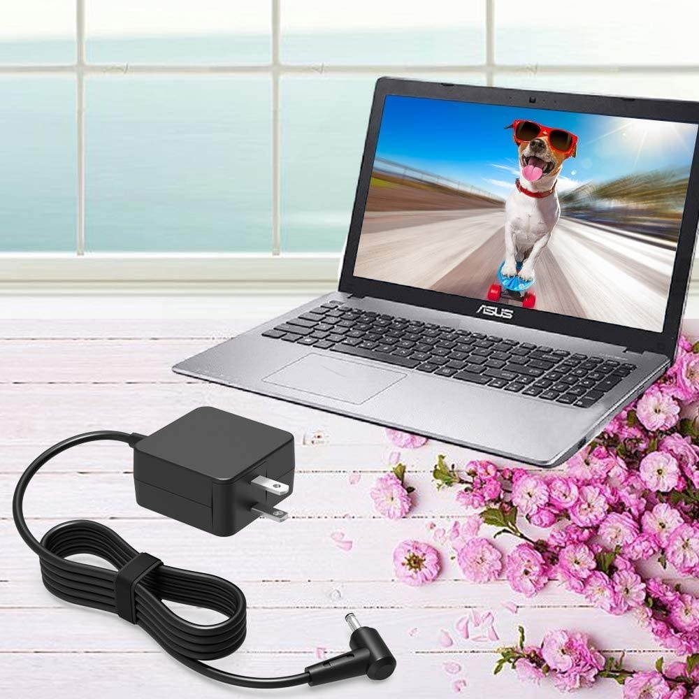 UL Listed AC Charger Fit for ASUS C200 C200M C200MA C200MA-DS01 C200MA-DS02 C200MA-EDU C200MA-EDU2 Chromebook 11.6 Inch Laptop 7.5Ft Power Supply Adapter Cord