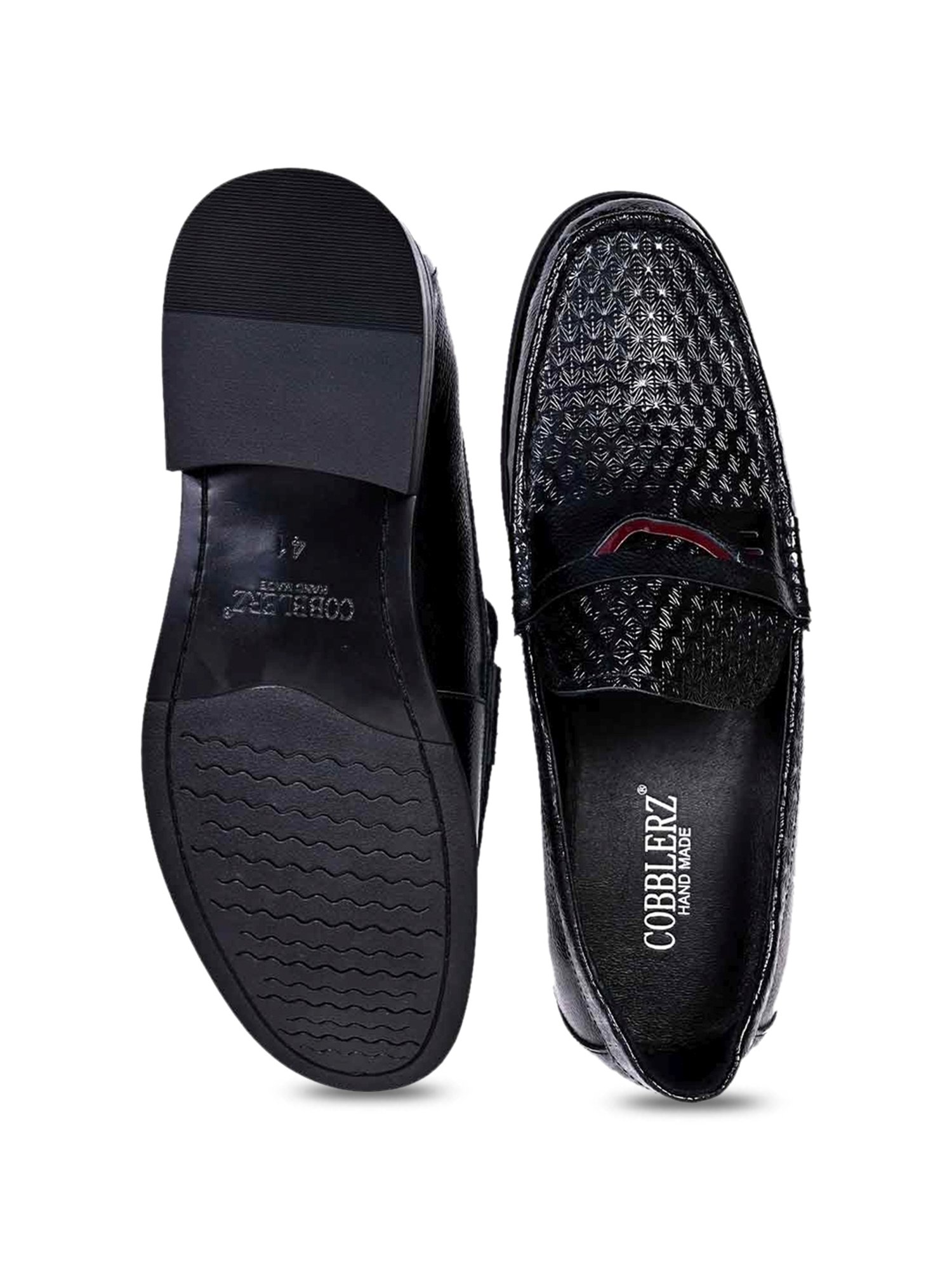 Cobblerz Men's Black Casual Loafers