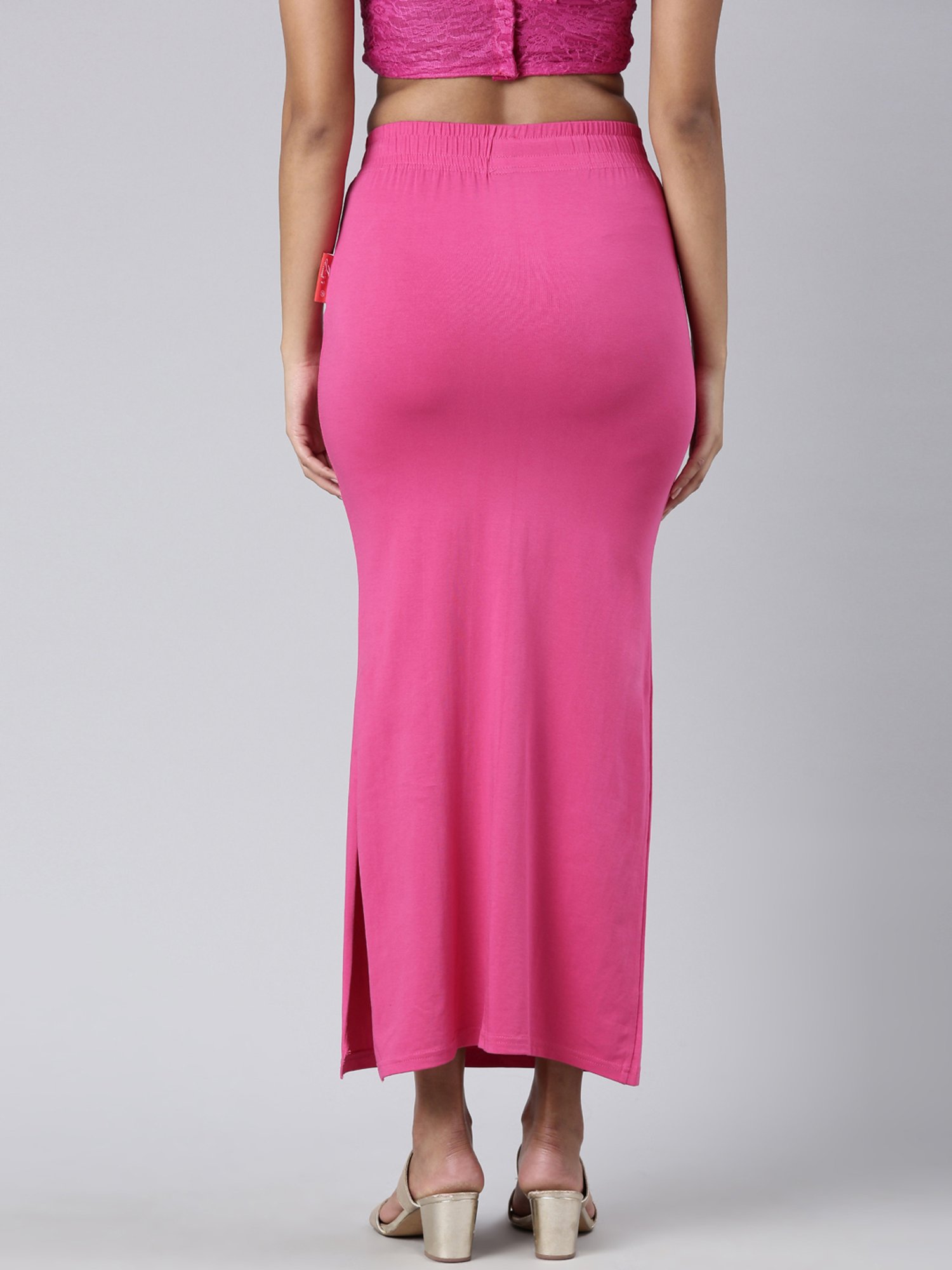 JCSS Pink Cotton Saree Shapewear