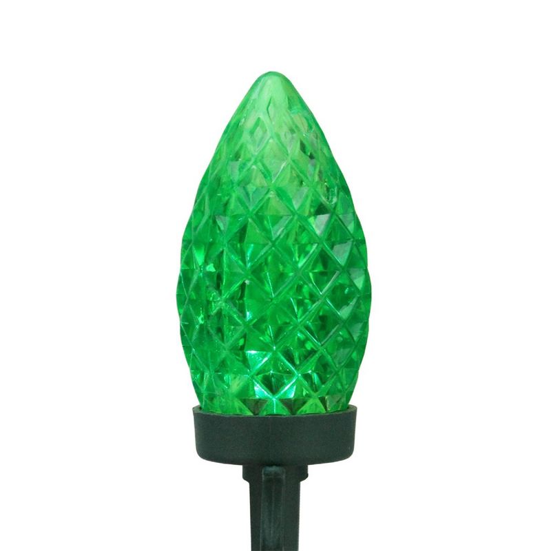 Brite Star 100ct Commercial Length LED Faceted C9 Christmas Lights Green - 41' Green Wire