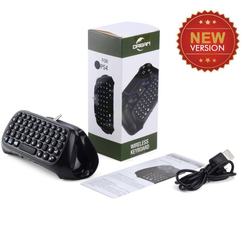 Bluetooth Mini Gaming Keyboard Online Information Chat Board, Suitable for PS4, PS4 Slim, PS4 Pro Controller