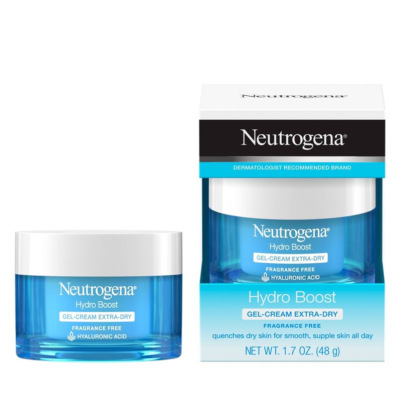 Unscented Neutrogena Hydro Boost Hyaluronic Acid Gel Face Moisturizer to hydrate and smooth extra-dry skin - 1.7oz