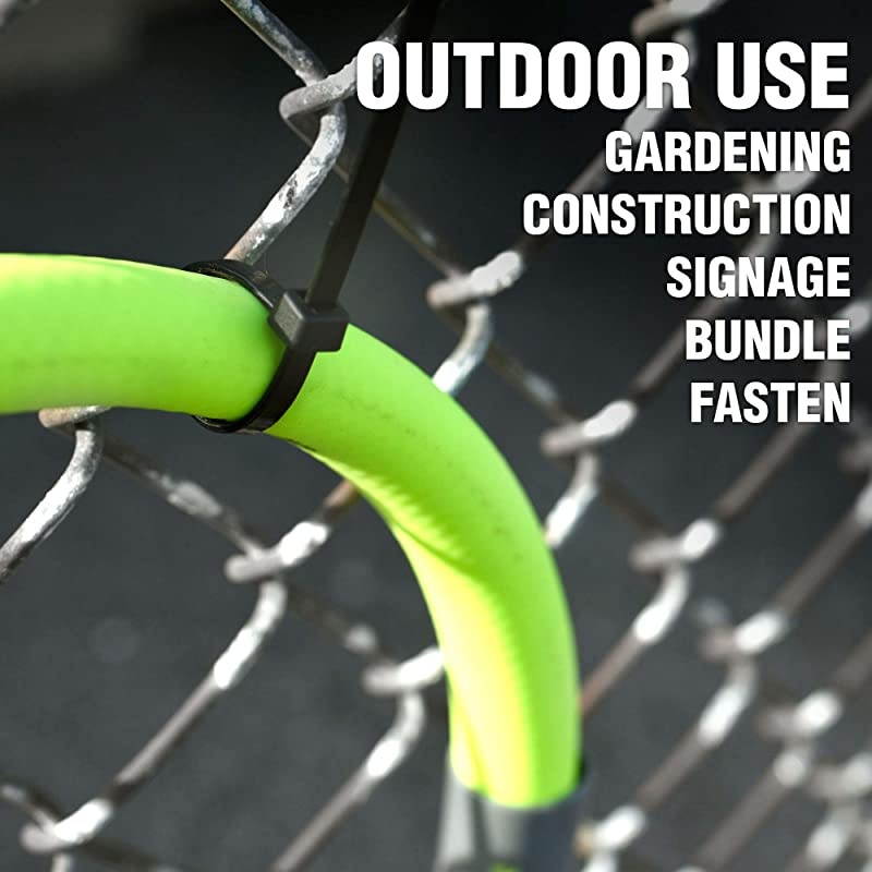 White Cable Zip Ties Premium Nylon Wire Management Ties 50 LB Tensile Strength 8 Inch White 1000 Pack