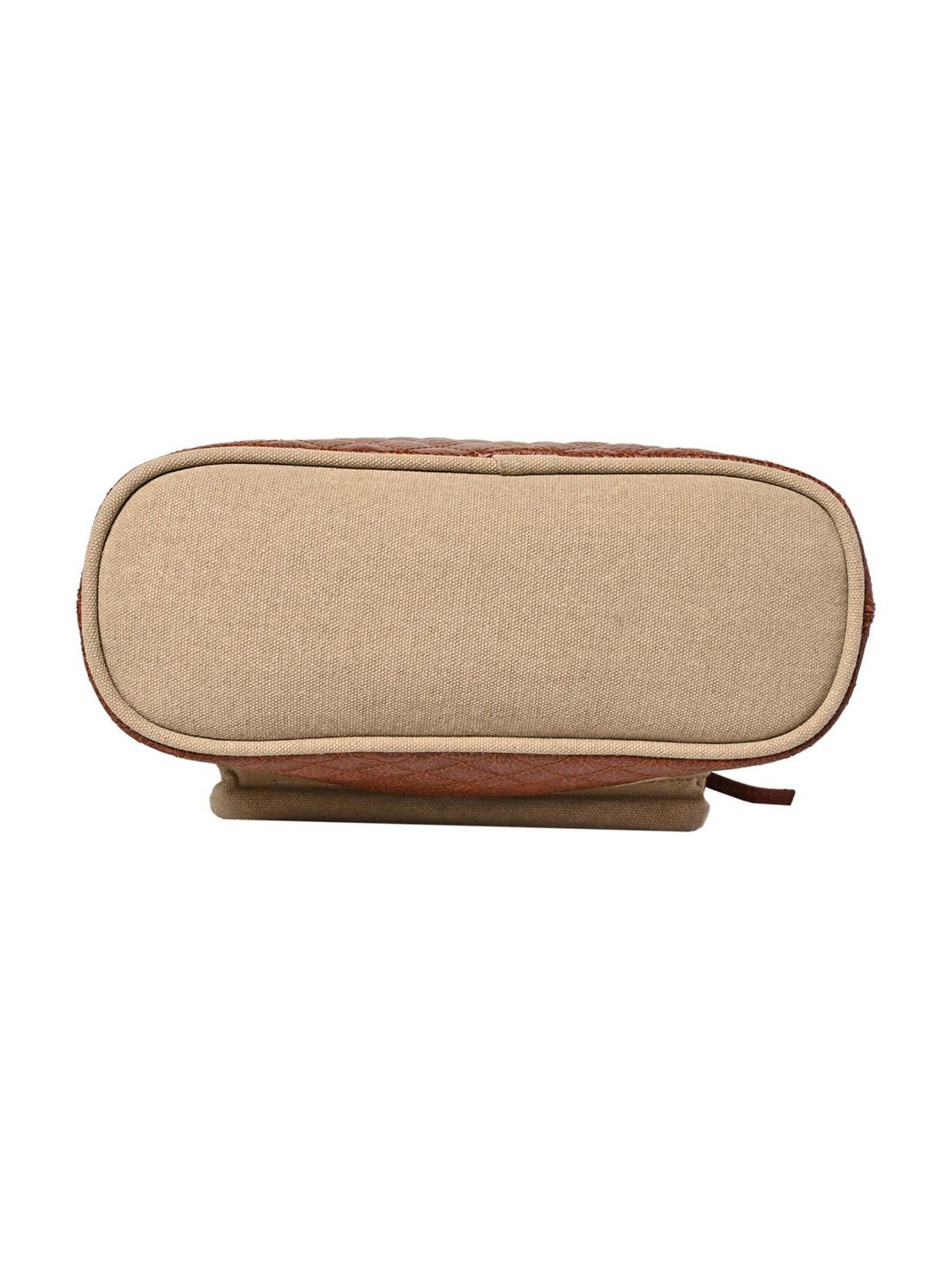 Mona B Beige Convertible Large Tote