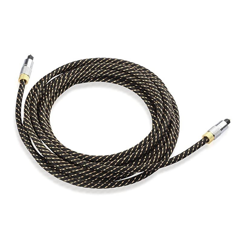 Toslink Toslink Optical Digital Optical Audio 15 Feet with Metal Connectors and Braided Jacket